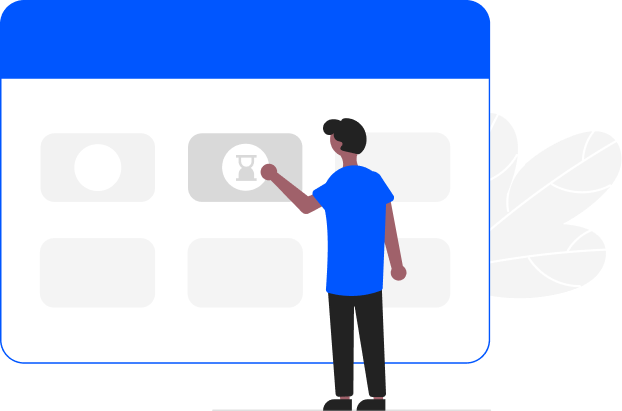 Person interacting with a browser window